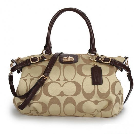 Coach Madison Kelsey In Signature Medium Khaki Satchels ATH | Women - Click Image to Close